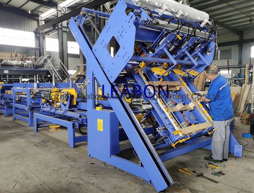 Chinese Automatic Block Wooden Pallet Nailing Production Line Wooden Pallet Production Line