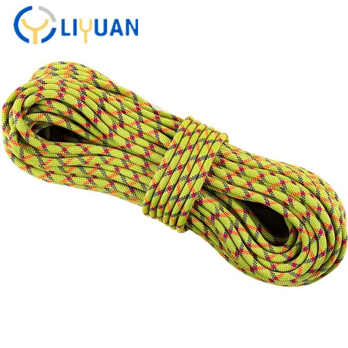 Hot Sale Braided Nylon Static Kern Mantle Climbing Rope Outdoor Static