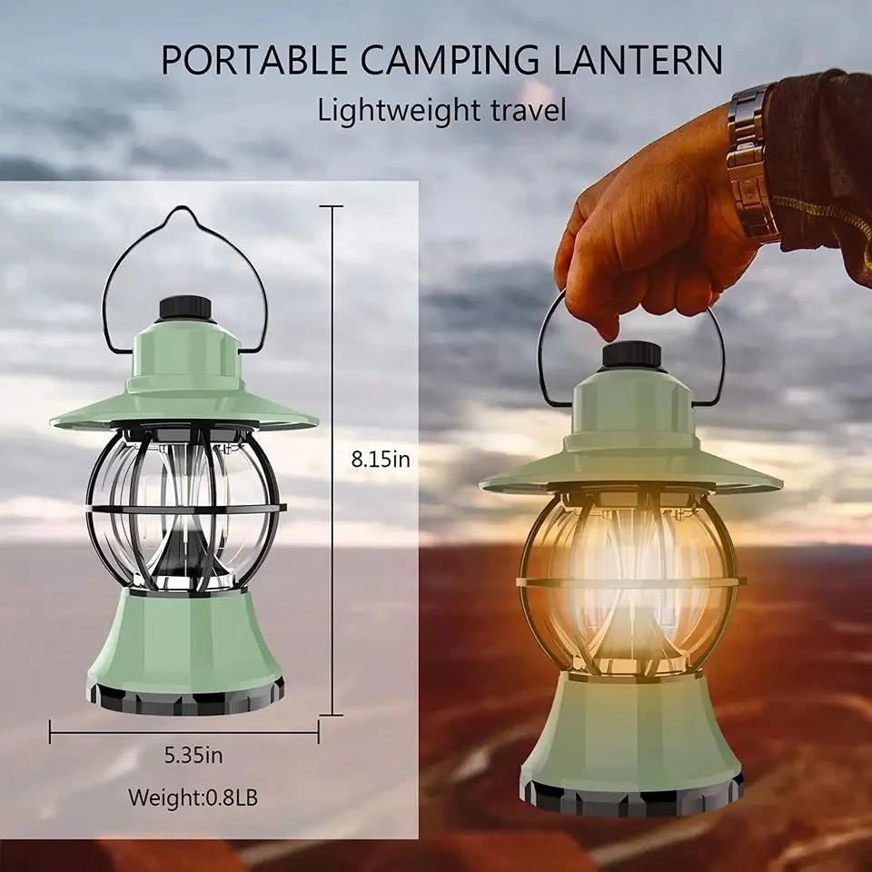 USB Rechargeable Lamp Tent Lights for Camping LED Retro Camping Light Lanterns