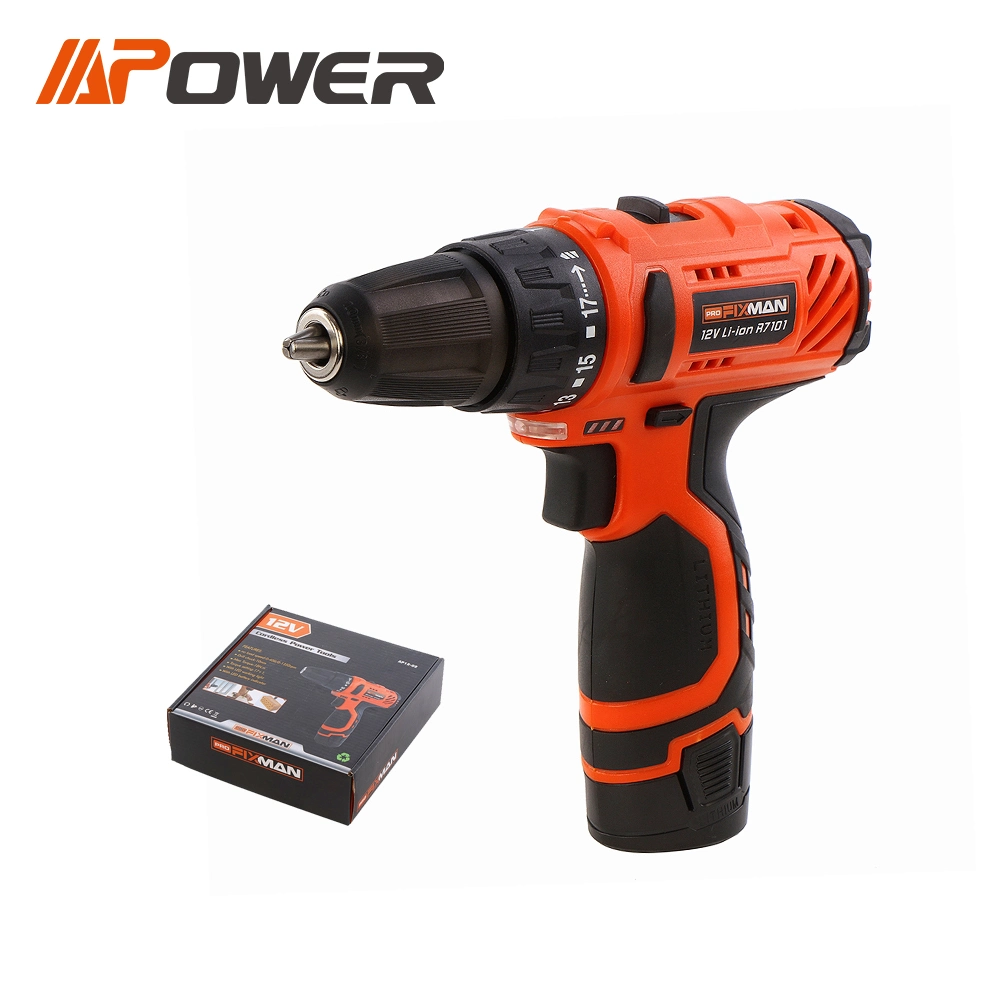 CE Approved 12V Cordless Power Drill Electric Tool Power Tool with Upgraded Li-ion Battery 1300mA