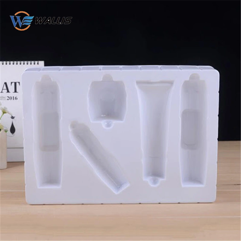 Pet Polyethylene PVC PP PS Blister Vacuum Forming Clear White Matte Packaging for Cosmetics or Wine Bottle Tray