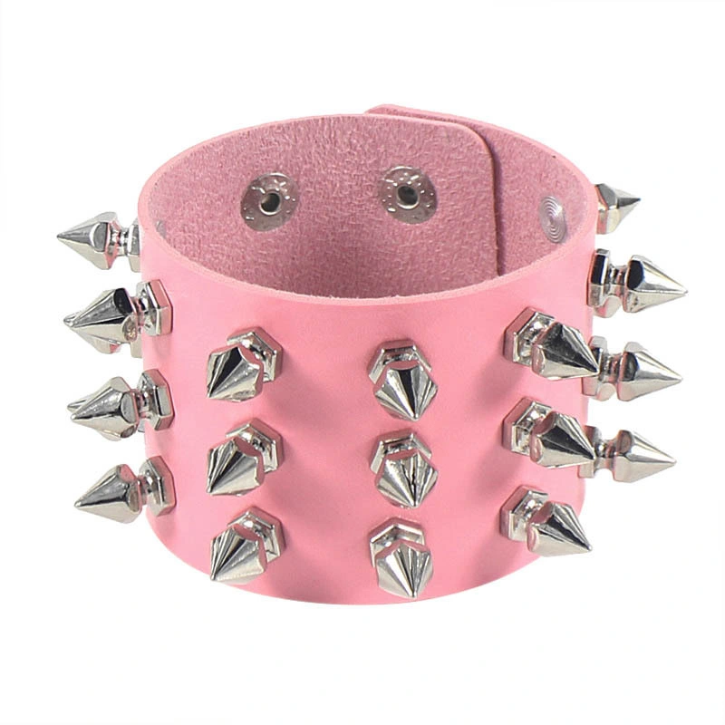 Style Punk gothique Spike rivets goujons hommes Bracelet Bracelet en cuir