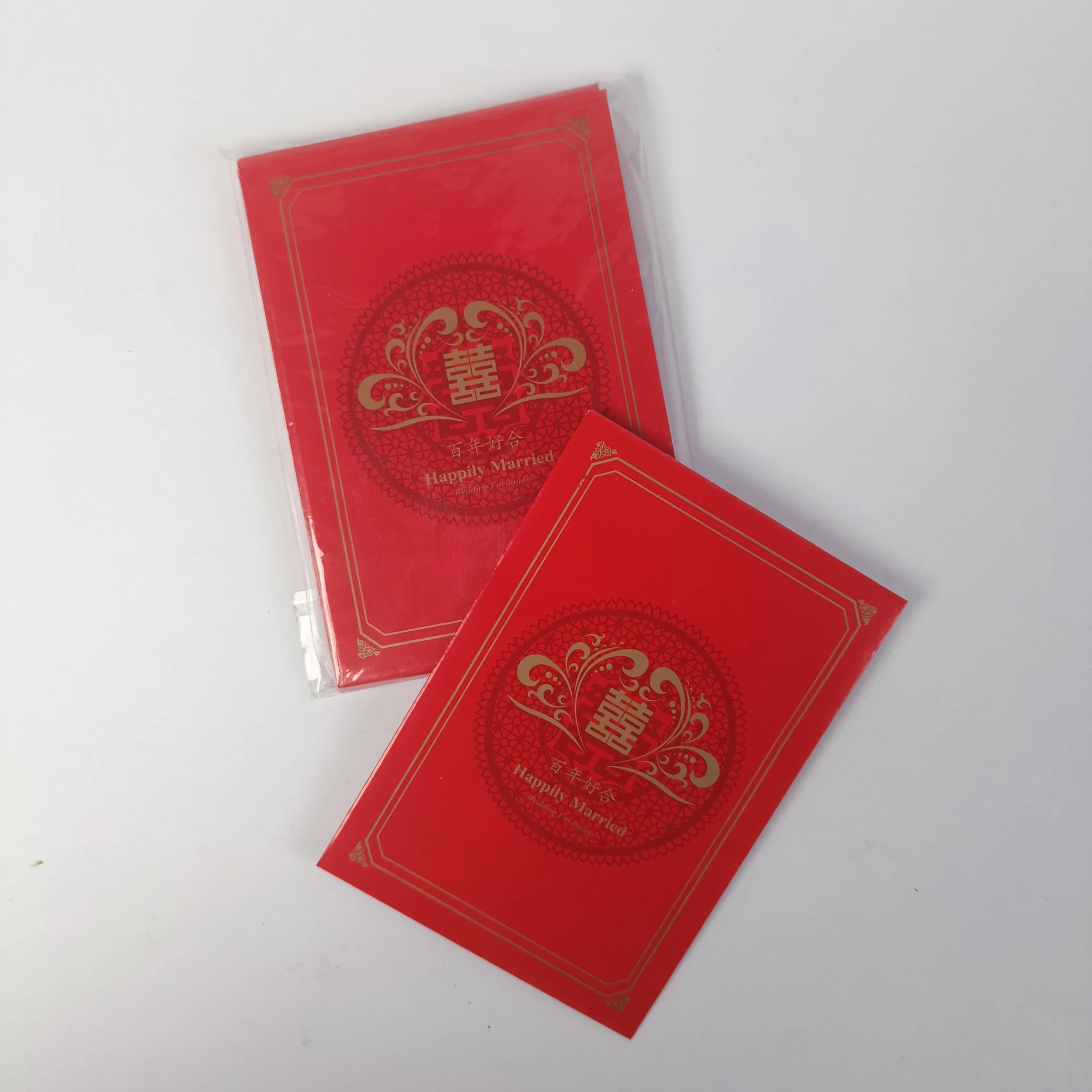 Factory Wholesale Logo Paper Printing Red Small Gift Envelope