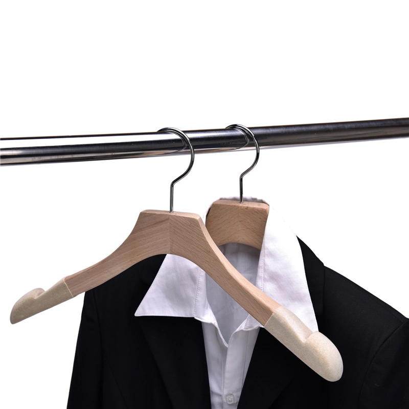 Luxury Wooden Clothes Hanger with Anti Slip Wide Shoulder Woodn Coat Hanger for Heavy Duty