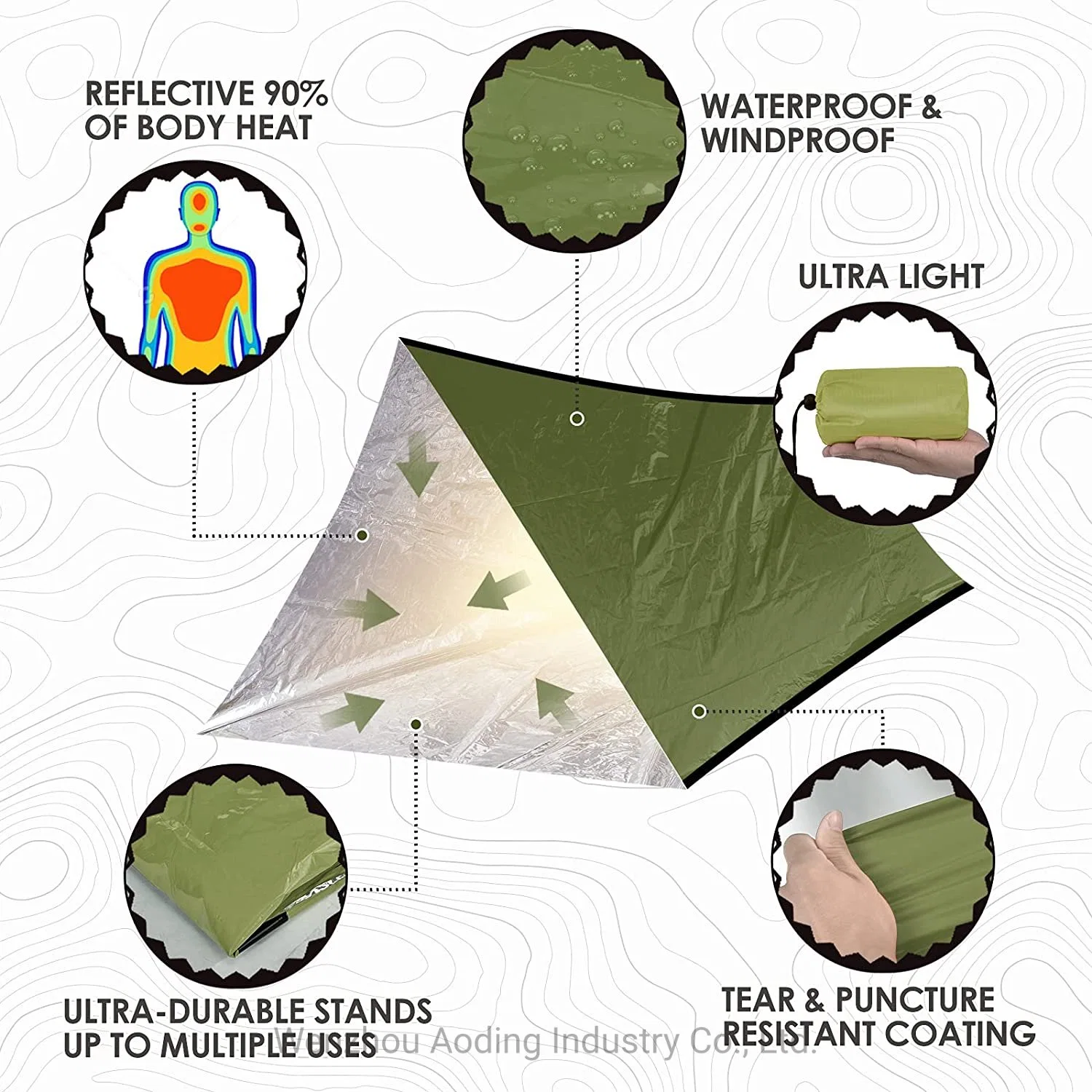 Life Tent Emergency Survival Shelter 2 Person Emergency Tent Use as Survival Tent for Camping Hiking