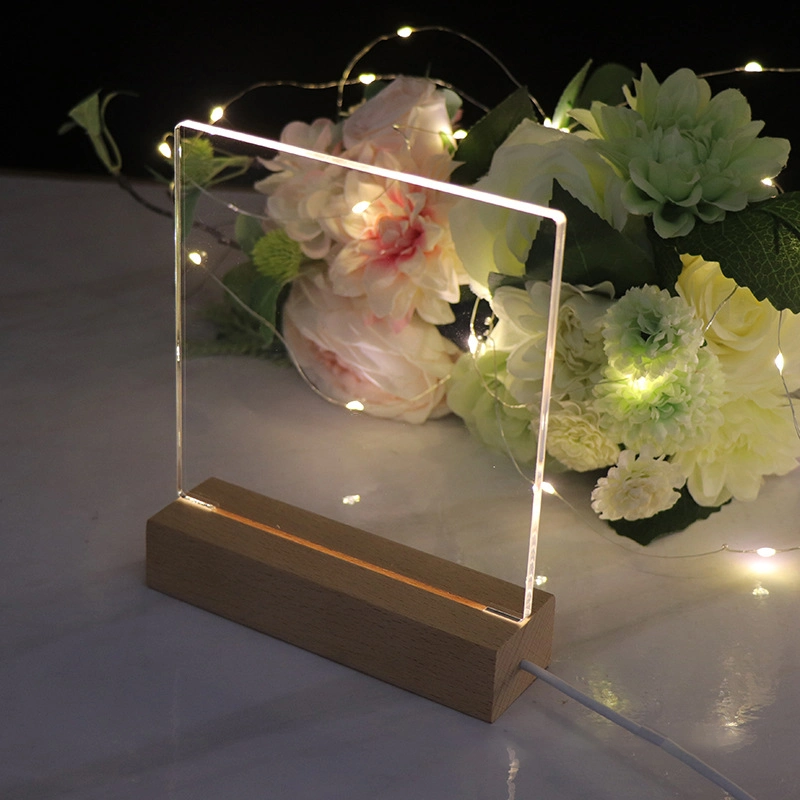 Blinking Light up LED Base Wooden Base LED Display Light Base