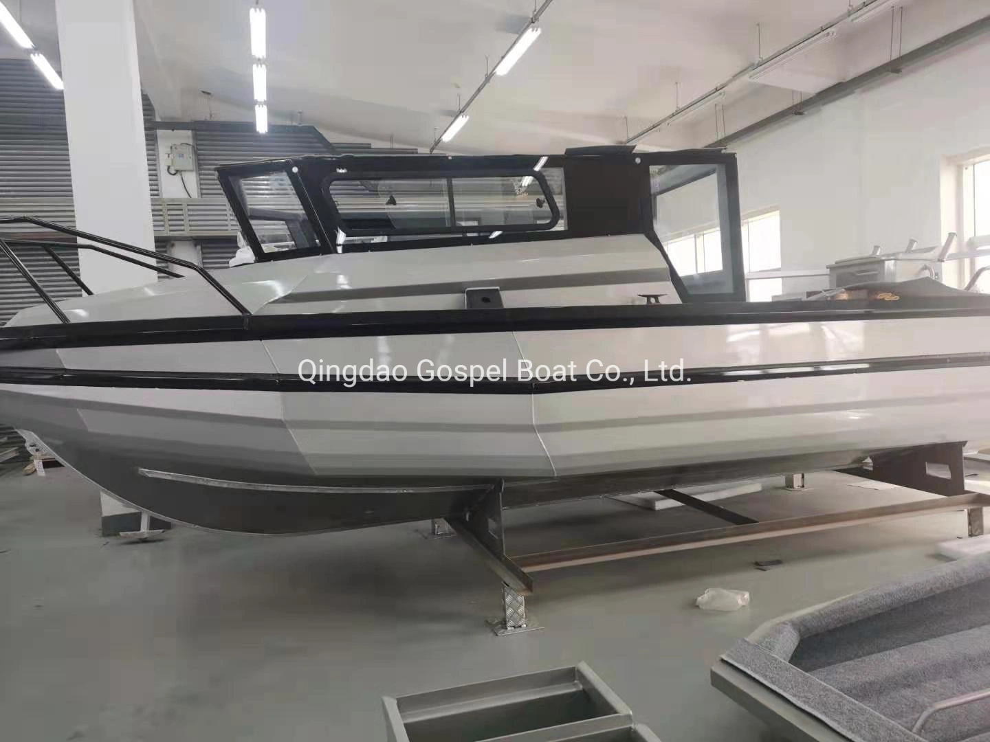 Evangelio Aluminuim barco para la venta 25 pies/ 7.5m fácil barco de pesca de aluminio soldadas de artesanía para la venta americano a la CE &amp; Pontoon Boat