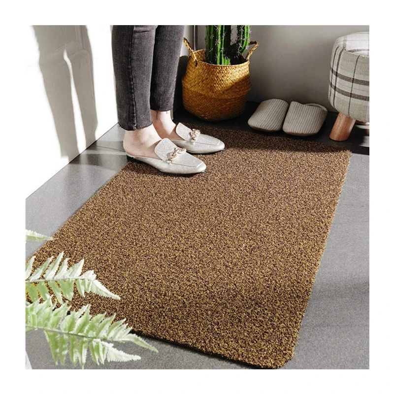 Venta caliente Mat de bienvenida al aire libre cubierta con antideslizante PVC respaldo absorber Mud fácil limpieza alfombra de entrada