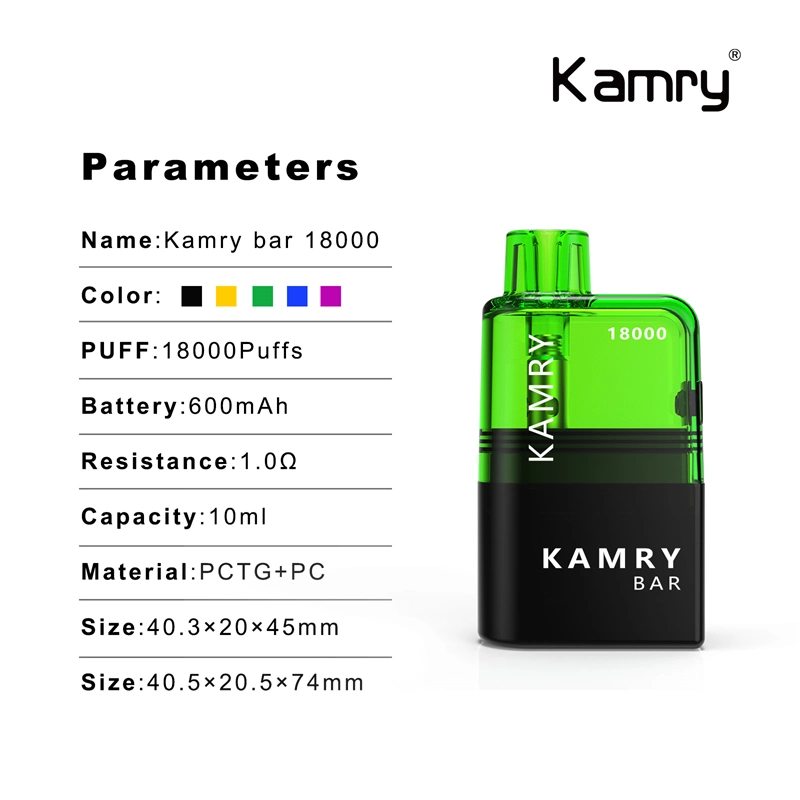 Kamry Bar 18000puff Wholesale/Supplier Big Puff Electric Cigarette Rechargeable Cheap Wape