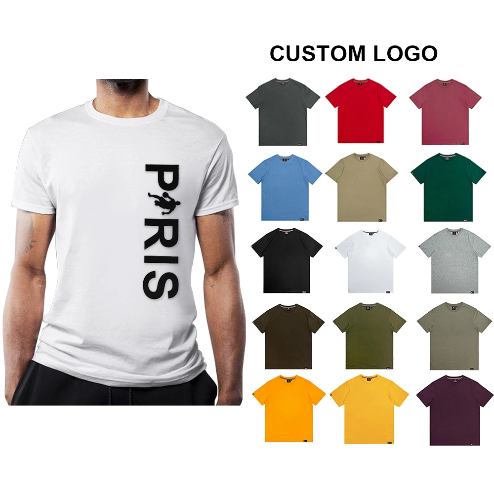 Impression personnalisée de t-shirt, t-shirt uni surdimensionné, t-shirt en coton de 210 grammes.