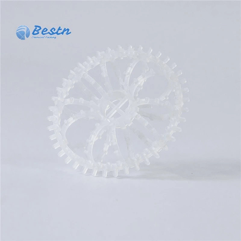 25mm Plastic Random Packing Media Teller Rosette Ring for Scrubbing Towers