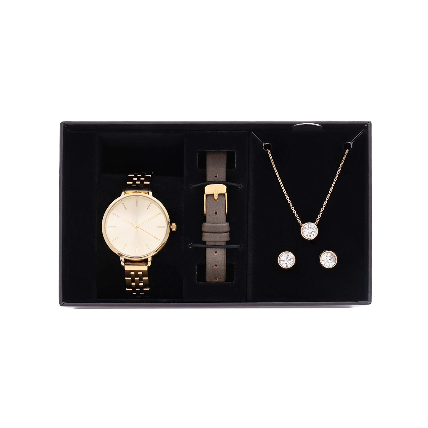 Montre élégante pour dames, bijoux pour filles, coffrets cadeaux de montres en acier de haute qualité, bijoux de montres de luxe, ensembles de bijoux de montres à la mode.