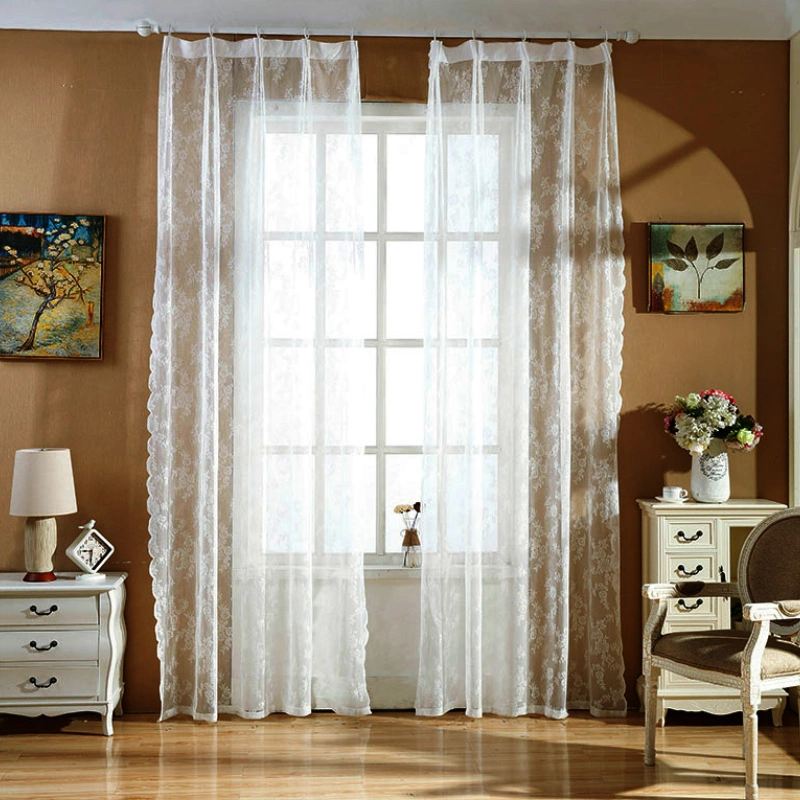 Irregular Rod Pocket Window Voile Drapes Curtain for Living Room Bedroom Wedding