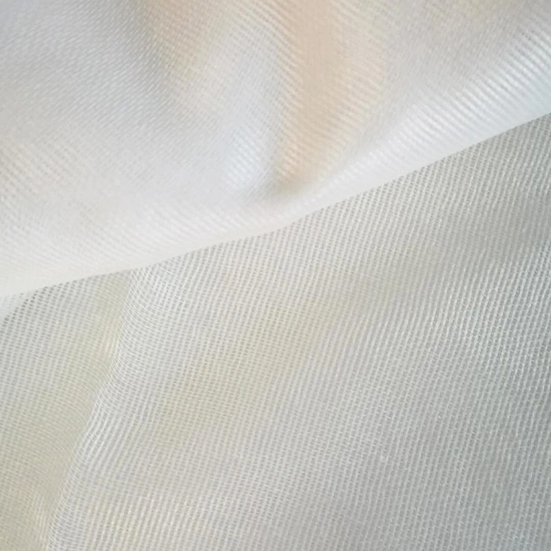 White Polyester Cotton Mesh Cloth Osnaburg Weave Fabric Wallcovering Scrim