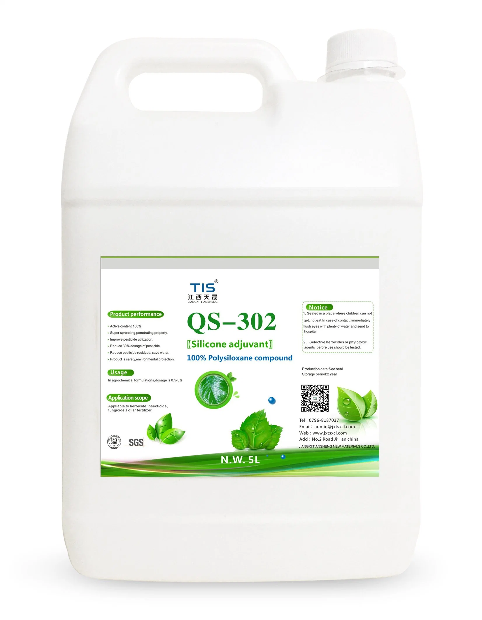 QS-302 Silicone Penetrant Spreader Adjuvant for Agrochemicals