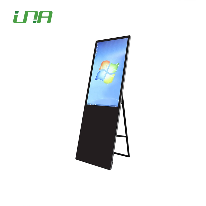 Indoor Advertising Video Screen Display Foldable LCD Digital Poster for Shopping Mall