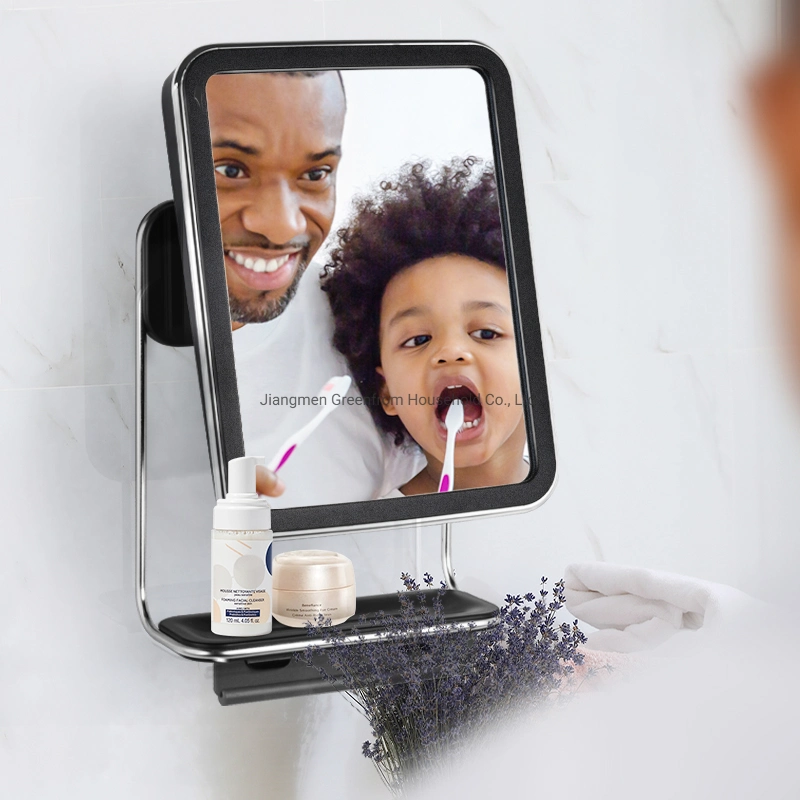 2022 Patent Greenfrom Wall Mount Anti Fog Bathroom Hanging Shaving Makeup Mirror for Men