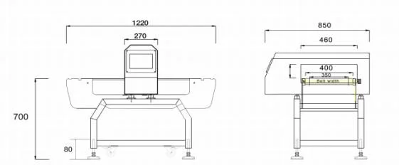 Detector de Agulha de Alta Sensibilidade Fabricado na China para a Indústria de Vestuário, Têxtil, Calçados, Ingredientes de Detector de Metal de Agulha Quebrada e Detector de Metal Farmacêutico.