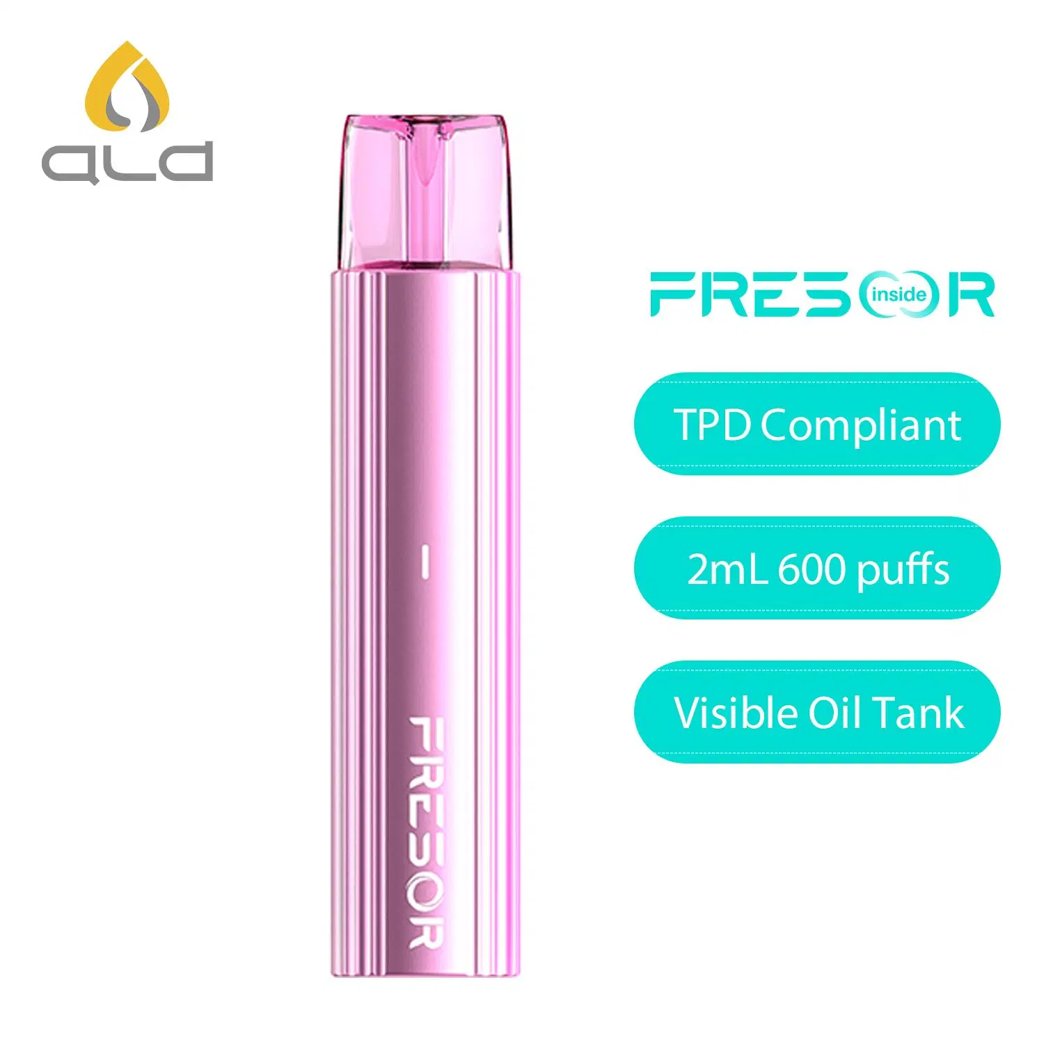 Fresor Nova 600 Puffs Mini Electronic Cigarette Vape Stick with Visible Oil Tank Disposable Vape Pen