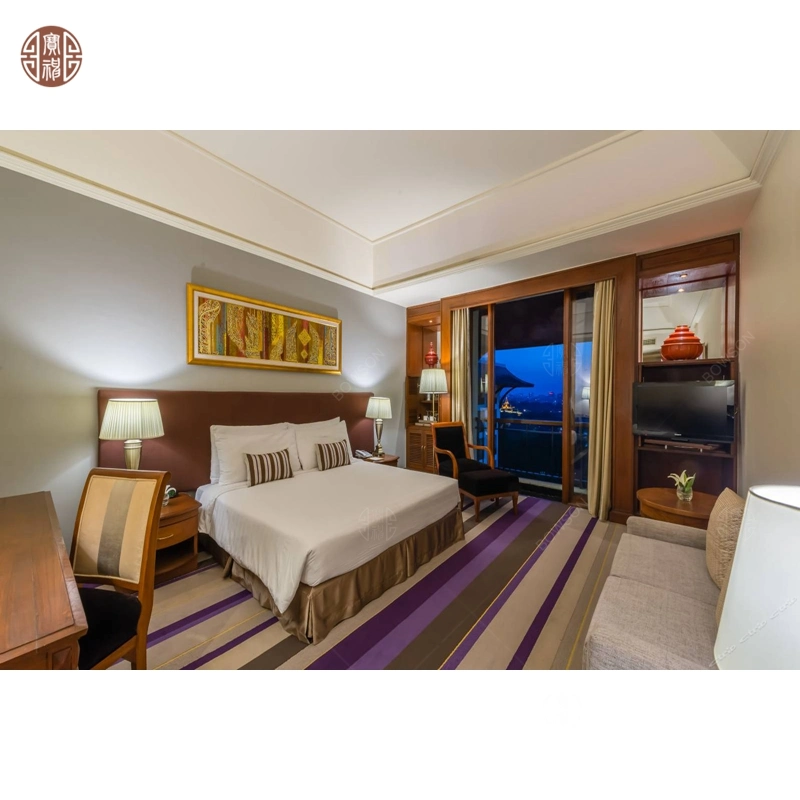 China Foshan Environmental Friendly Wooden Bedroom Furniture Set for Hotel Bedroom