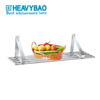 Heavybao Stainless Steel Tube Type Commercial Kitchen Wall Mounted Shelf