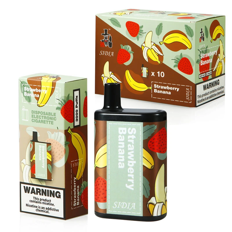 Wholesale/Supplier Sidia 3000 Disposable 3000 Puffs of Strawberry Banana