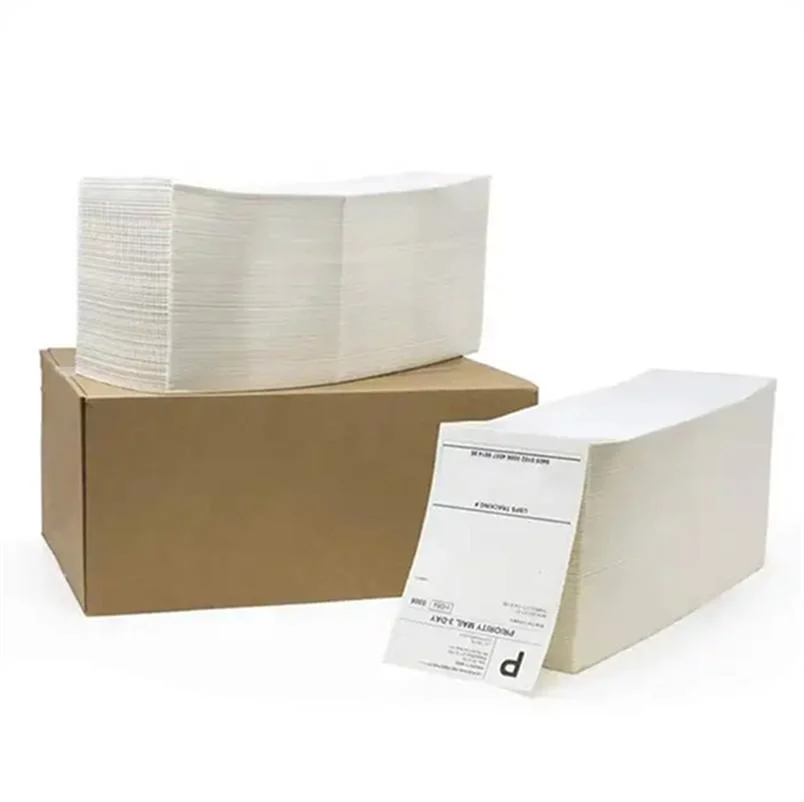 Self Adhesive 4X6 Inch Direct Thermal Stickers Paper Printed Labels