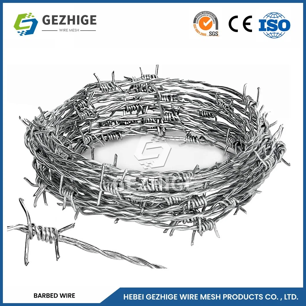 Gezhige Spiral Barbed Wire Factory 60mm Barb Length Aluminum Alloy Barbed Wire China 6.9223 Stab Distance Barbed Wire Round