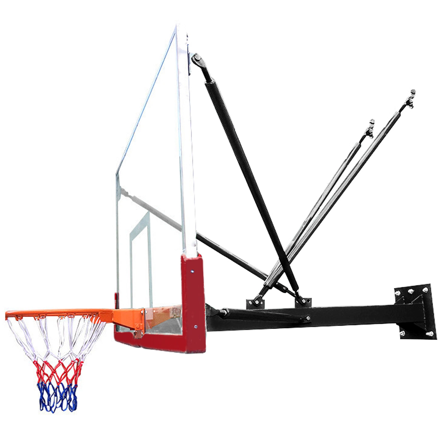 Professional Fixed Wall Mounted Basketball Hoop Basketball Stand Tempered Back Board