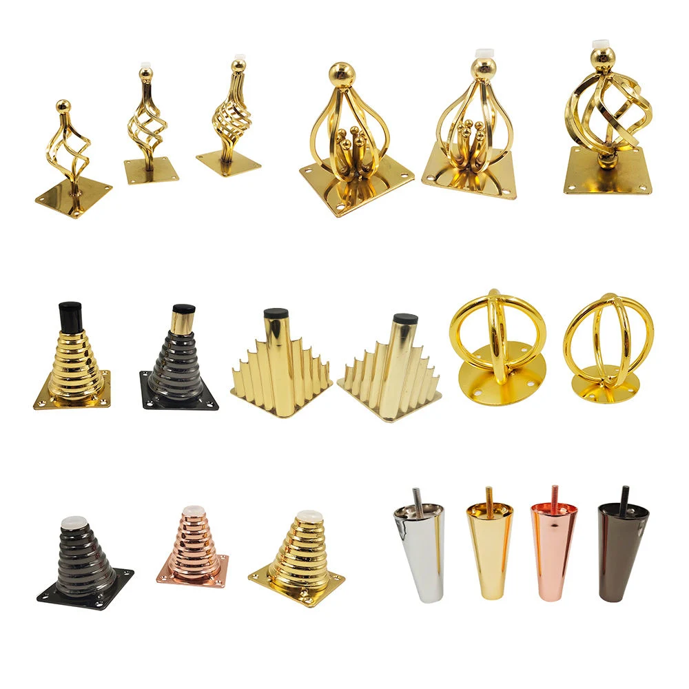 Chair Leg Caps Set Insert Table Sofa Round Tips Ferrules Cover Pads Floor Protectors Brass Gold Metal Furniture Chair Leg Caps