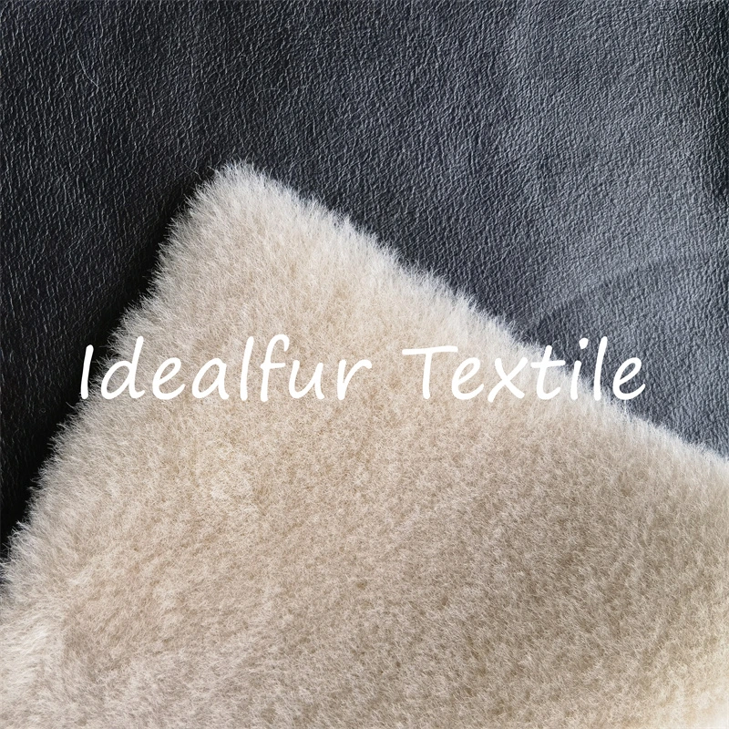 Simulated Wool Fur Compound Imitation Sheep PU Fabric