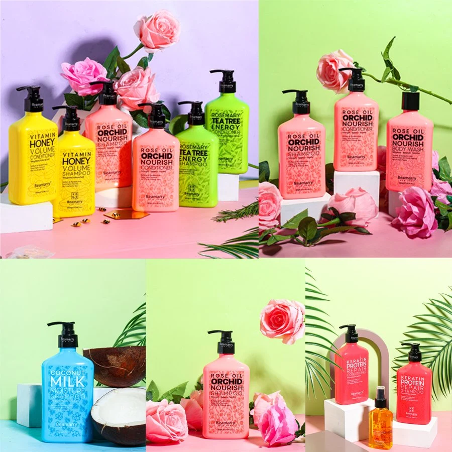 10 types soins capillaires shampooing Keratin protéine réparation Organic Argan Shampooing et revitalisant pour cheveux à l'huile