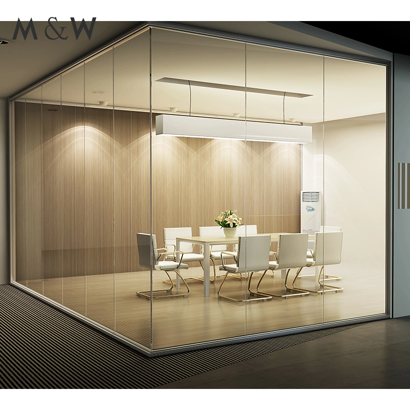 Wholesale/Supplier Modular Glass Wall Metal Partition Manufacture Indoor Glass Glazed Wall Soundproof Office Furniture