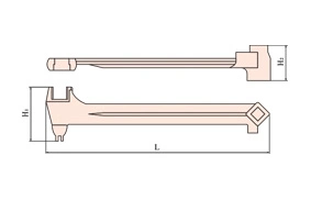 Spark Resistant Oil Gas Safety Tools, Bung Spanner/Wrench, 385 mm, Atex