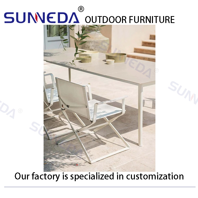 Villa Beach Backyard European Style Aluminium Alloy PVC Outdoor Furniture