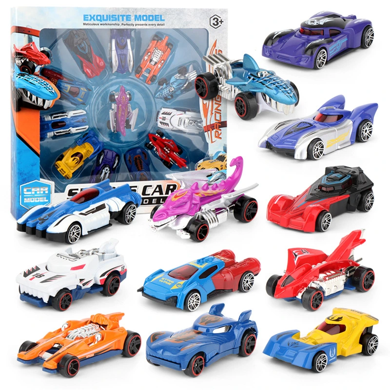 1: 64 Alloy Race Moedel Car Toy Kids Sliding Mini Diecast Racing Toys with 12 PCS 12 Styles Die Cast Car