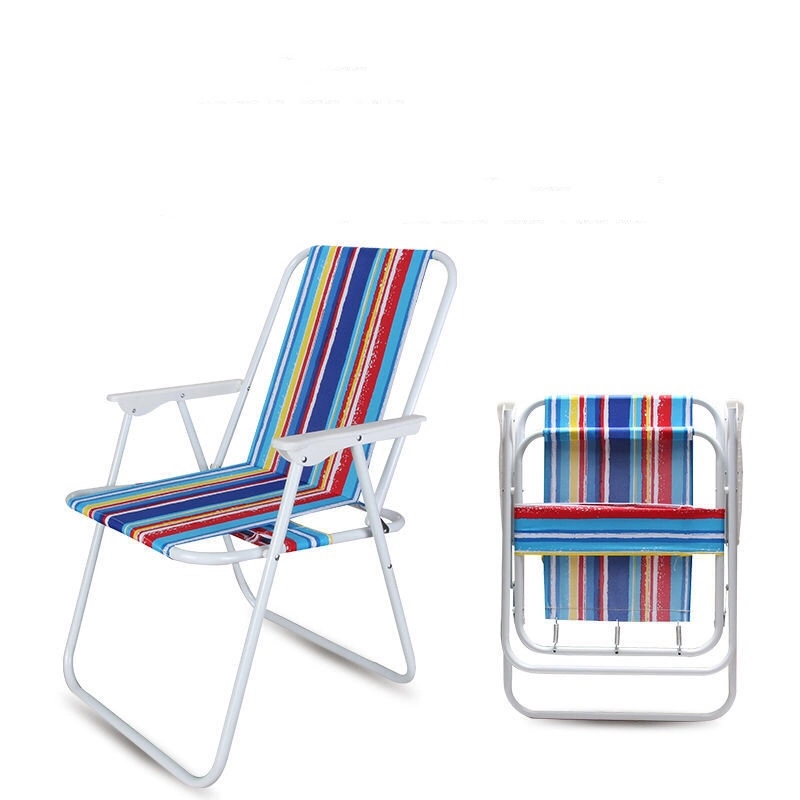Cadeira de pátio dobrável portátil para praia, acampamento, pesca, piquenique e churrasco ao ar livre.