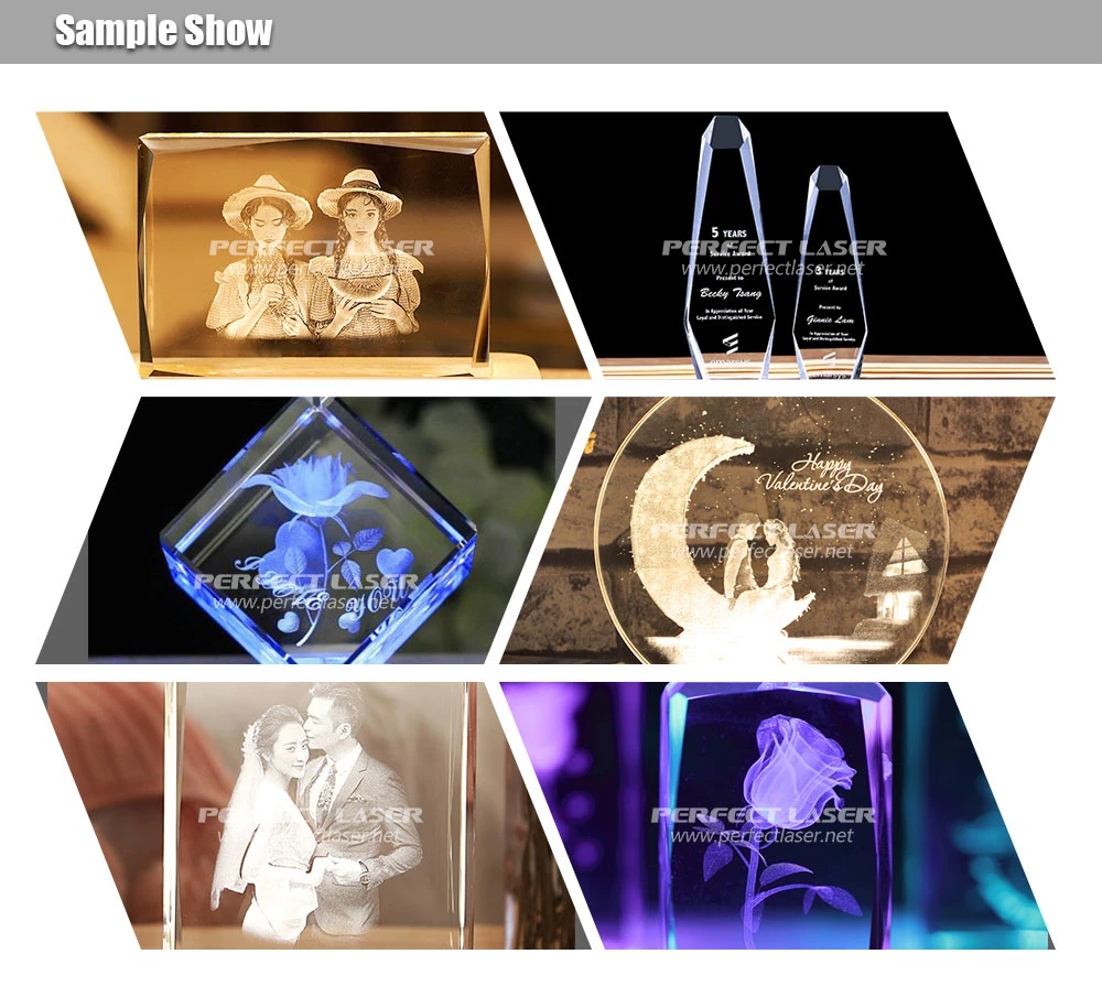 Hot Sale Souvenir Glass Blocks/Cubes Gift 3D Photo Laser Crystal Machine