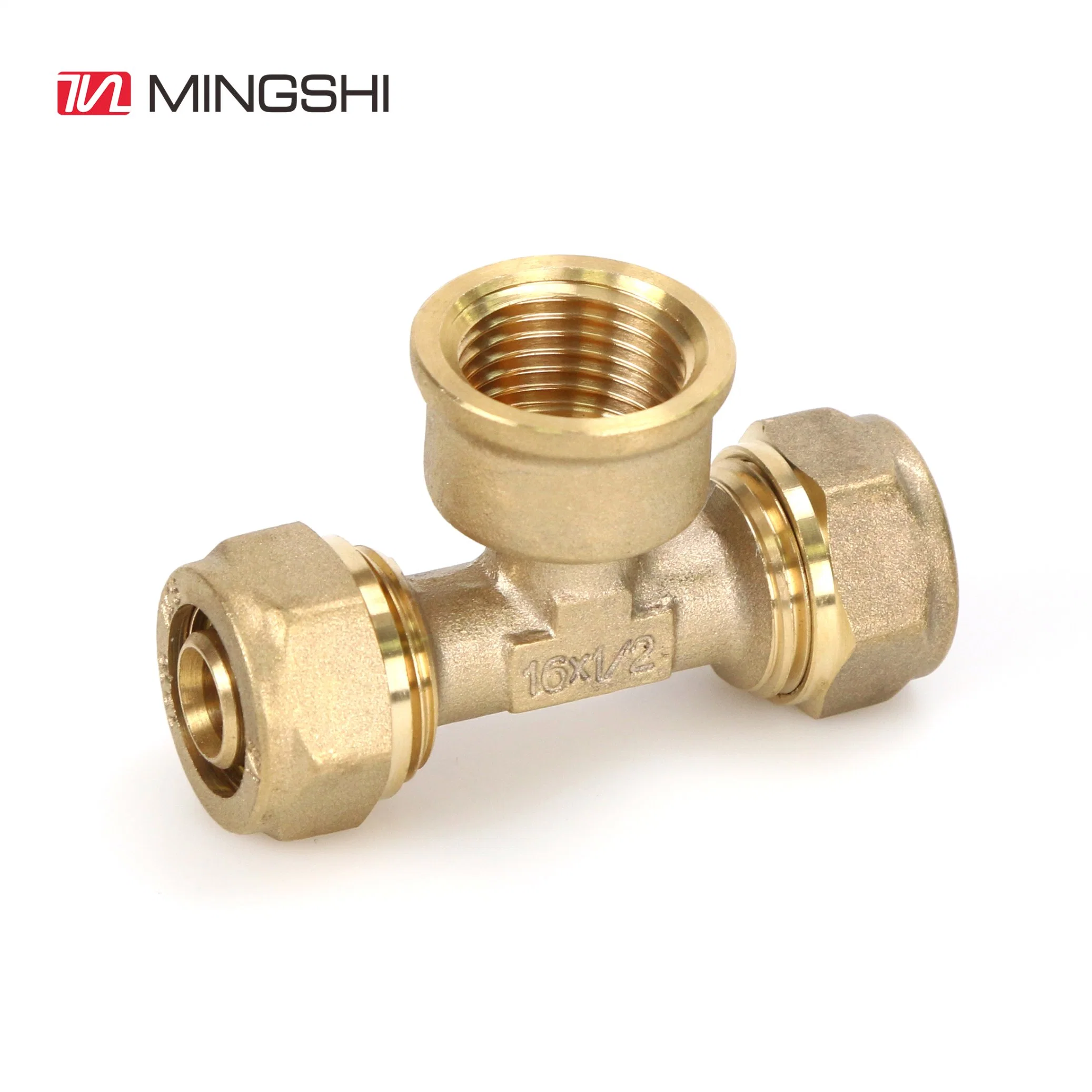 Compression Copper Connector/Brass Fittings/Plumbing Fitting/Copper Fitting/Water Fitting/Coupling with CE/Acs/Skz/Aenor Without Nickel Plated