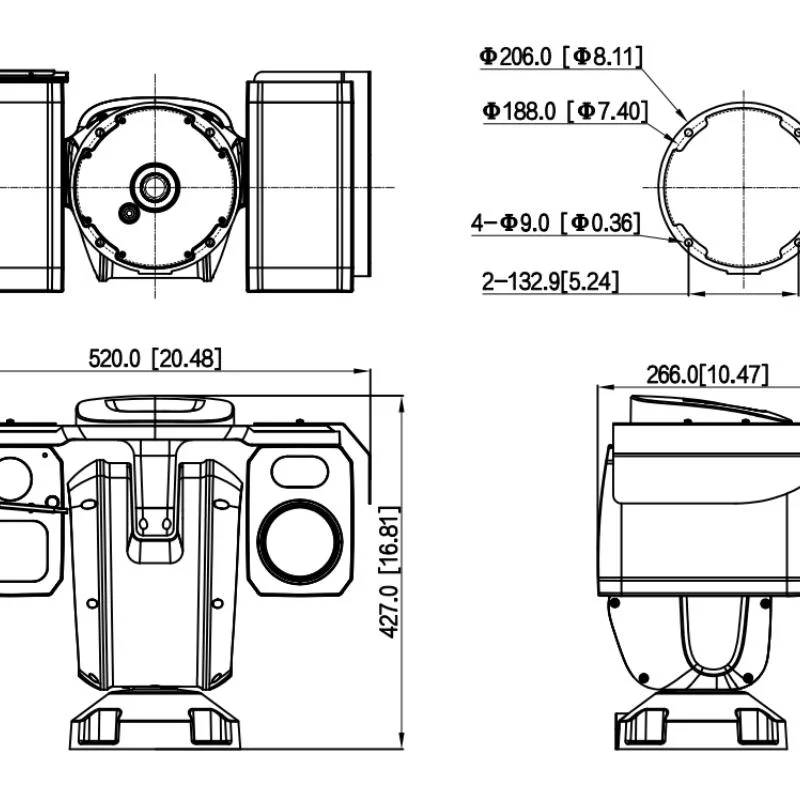 Dahua Hikvision PTZ TPC-PT8641d Thermisches Netzwerk Multispektral Schwenken und Neigen Kamera