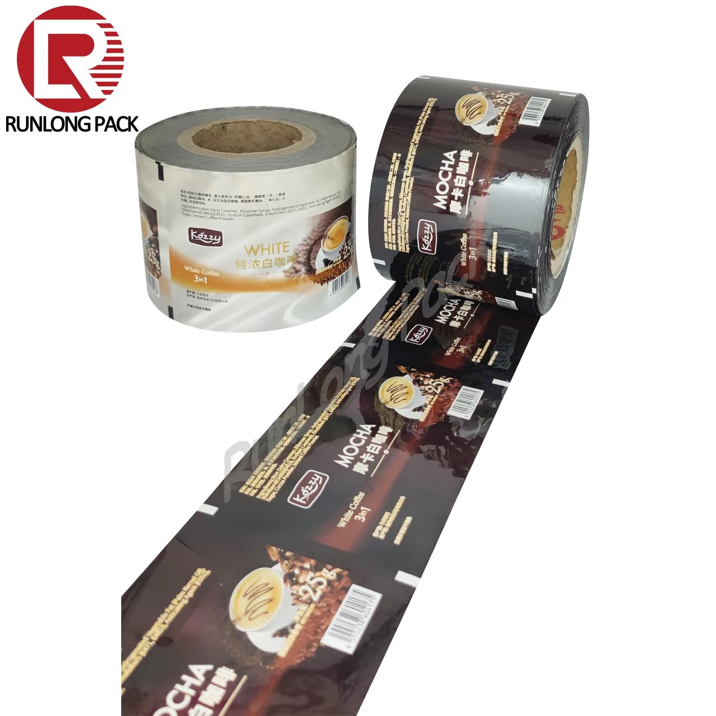 Hergestellt in China Custom Printed Design Kunststoff flexible Lebensmittel Snack Kaffee Aluminium Folie Laminierte Rollen Verpackungsfolie