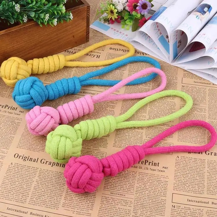 Cotton Rope Material Harmless Dogs Tooth Cleaning Toys Pet Dog Rope Toys