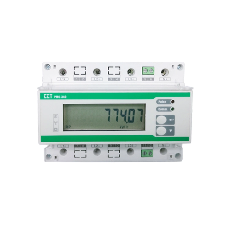 PMC-340-A DIN Rail Three-Phase Multifunction Meter for Electricity Voltage Power kWh Measurement with Energy Pulse Output