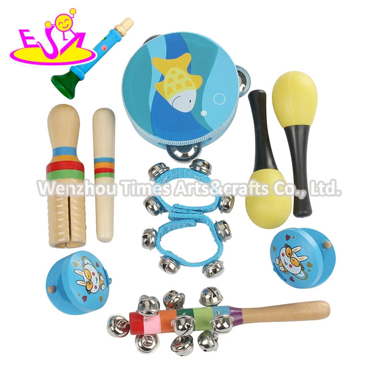 Großhandel/Lieferant 22PCS musikalische hölzerne Rassel Trommel für Kinder W07A168