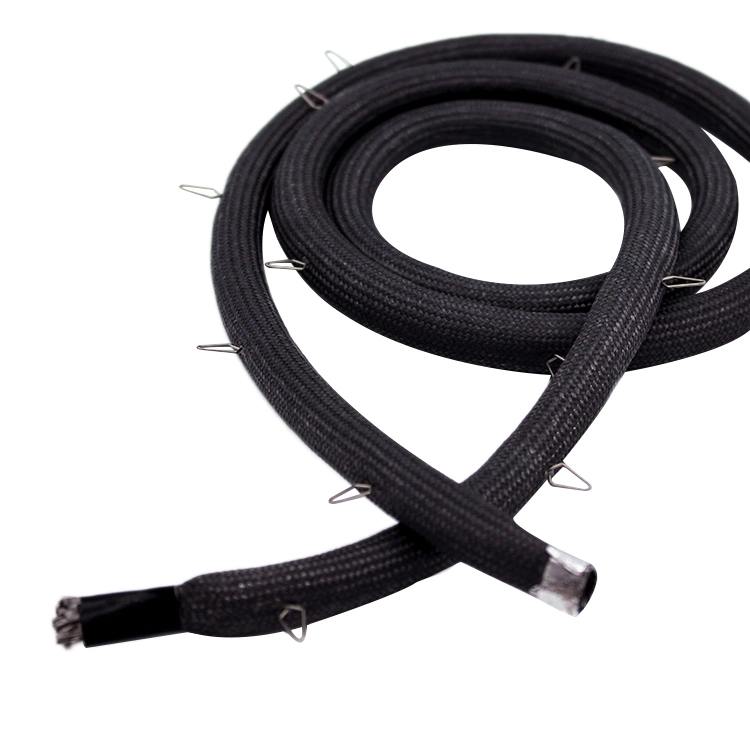 Thermal Insulation Charcoal Meshes BBQ Oven Door Grill Sealing Accessories Fiberglass Gasket Rope with Wire Hook