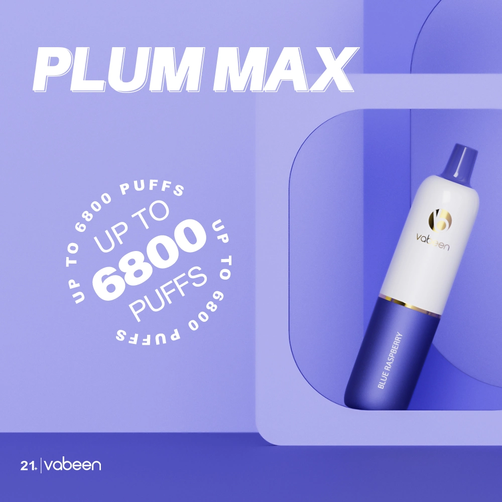 ODM Vape перо 6800 Puffs Vabeen Max E-сигареты 5% или 2% никотина сетка катушки RoHS CE Сертификат FCC