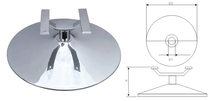 Accesorios para el hogar Sillas para el comedor Oficina base silla piezas Metal Mobiliario de mobiliario