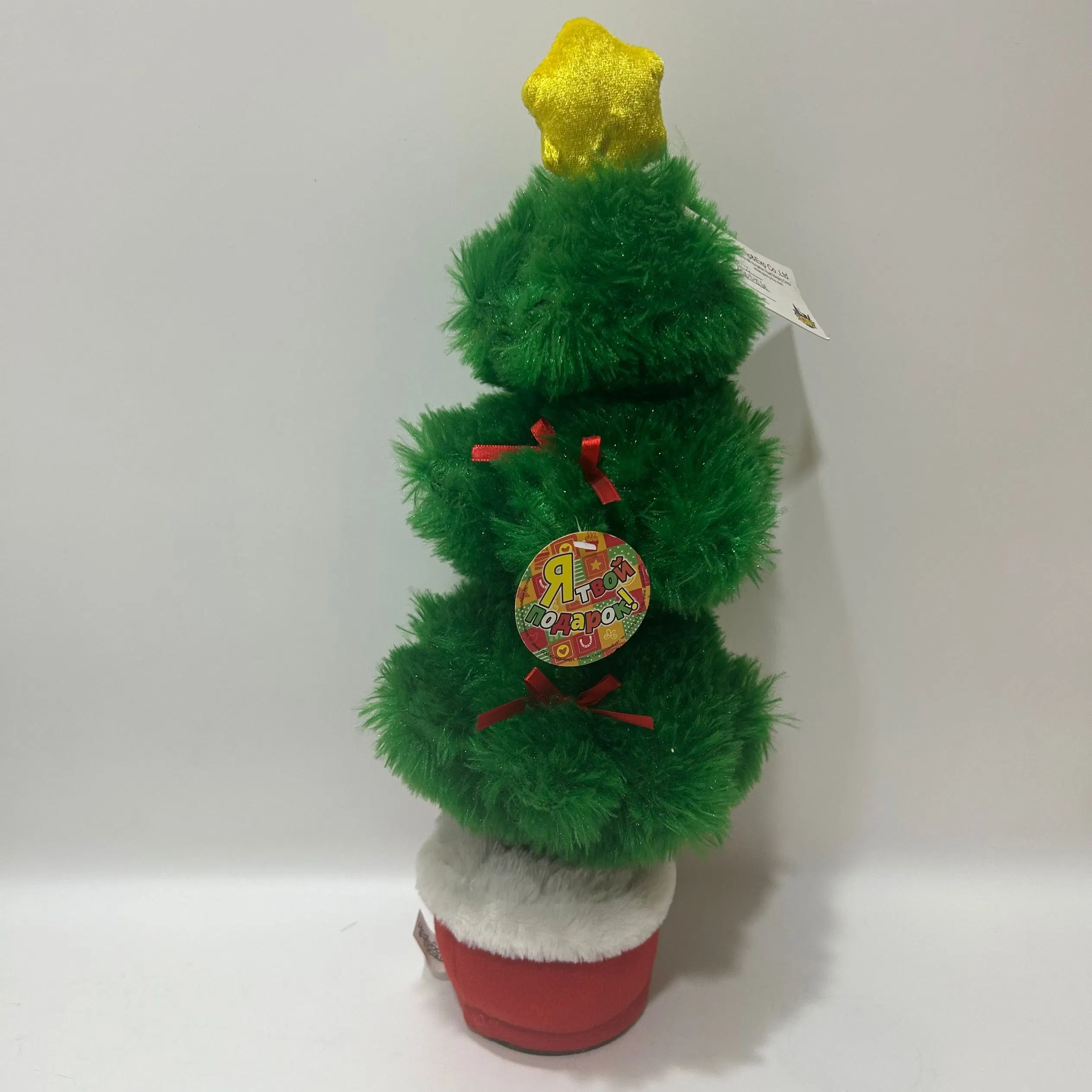 OEM&amp; Mayoreo Iluminación LED Plush Música árbol X Casa decoración Regalos de Navidad