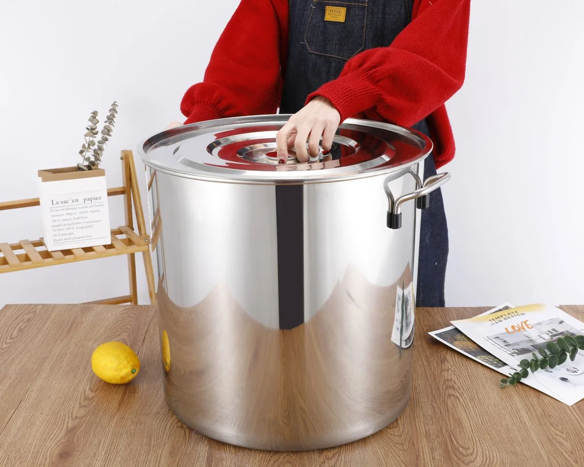 Hotel Restaurant Commercial Soup Bucket Household Large Pot Set Thickened 304 Stainless Steel Pot