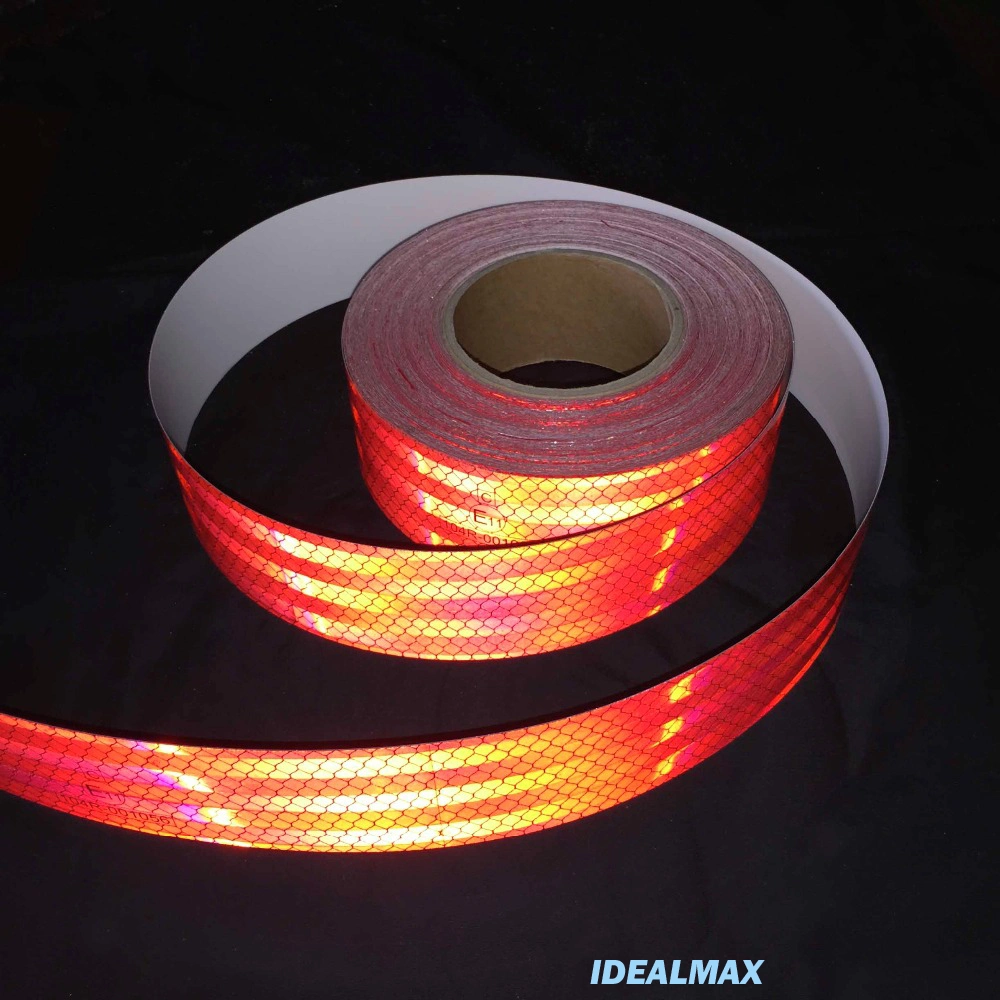 Pet Hip Red Reflective Material, Prismatic Reflective Red Vinyl Tape, Reflective Red Sheeting Material